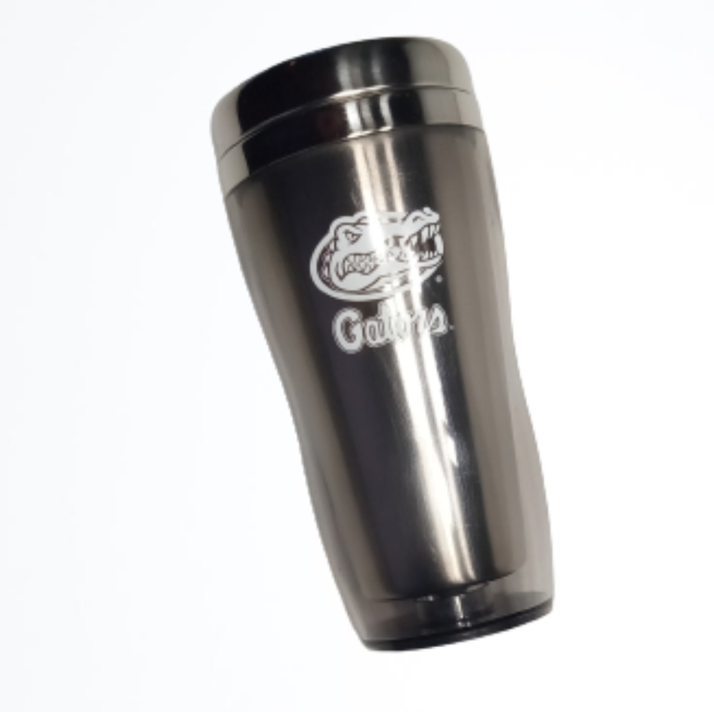 Florida Gators Silver Black 16oz Insulated Tumbler Mug